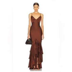 Lovers and Friends  Cleo Gown in Chocolate Brown, size XXS